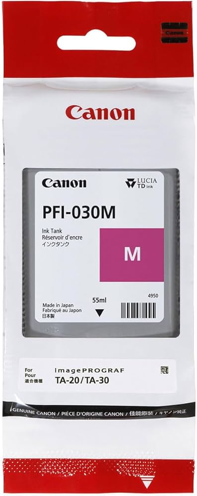 Original Canon PFI-030 Standard Yield Magenta Ink Cartridge, 3491C001