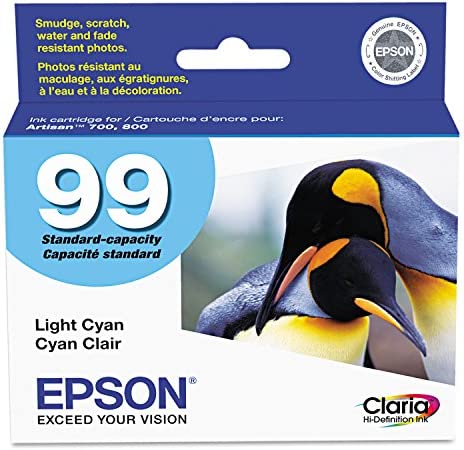 Original Epson 99 Standard Yield Light Cyan Ink Cartridge, T0995