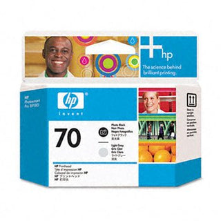 Original HP 70 Standard Yield Photo Black and Light Gray DesignJet Printhead, C9407A