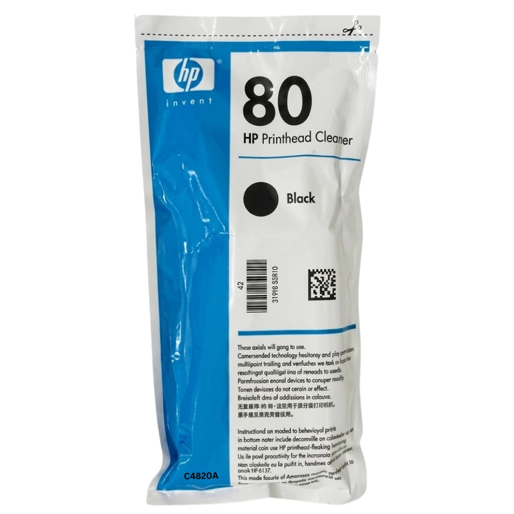 Genuine HP 80 Black Printhead Cleaner Only, C4820A