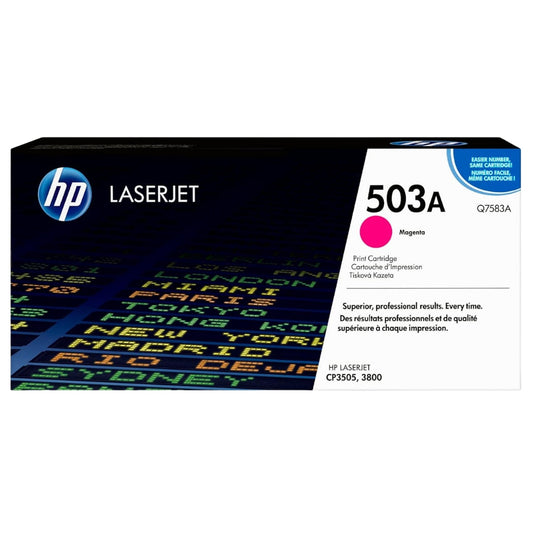 Original HP 503A Standard-Yield Magenta Toner Cartridge, Q7583A