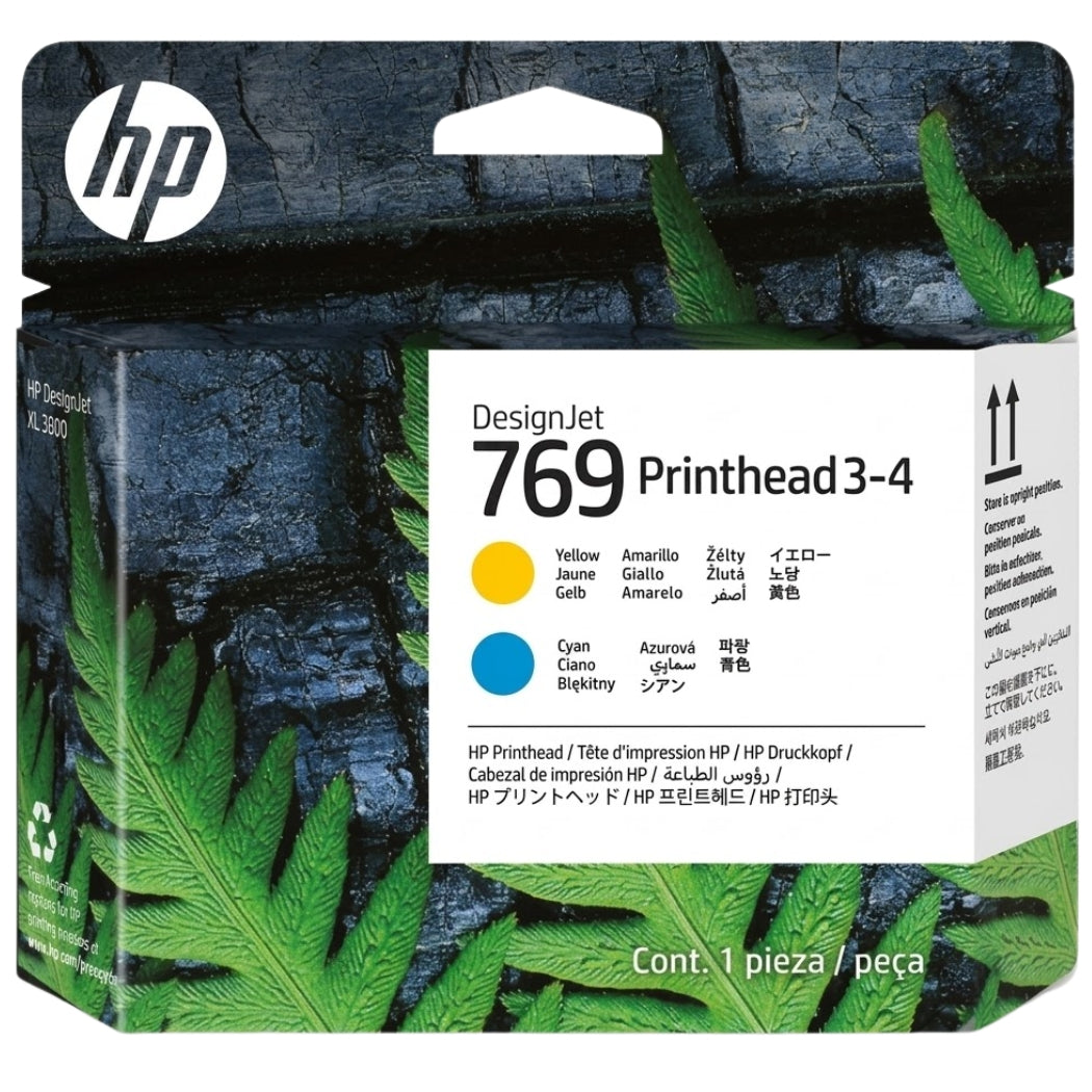 Original HP 769 Cyan/Yellow 3-4 DesignJet Printhead, 7K5U6A