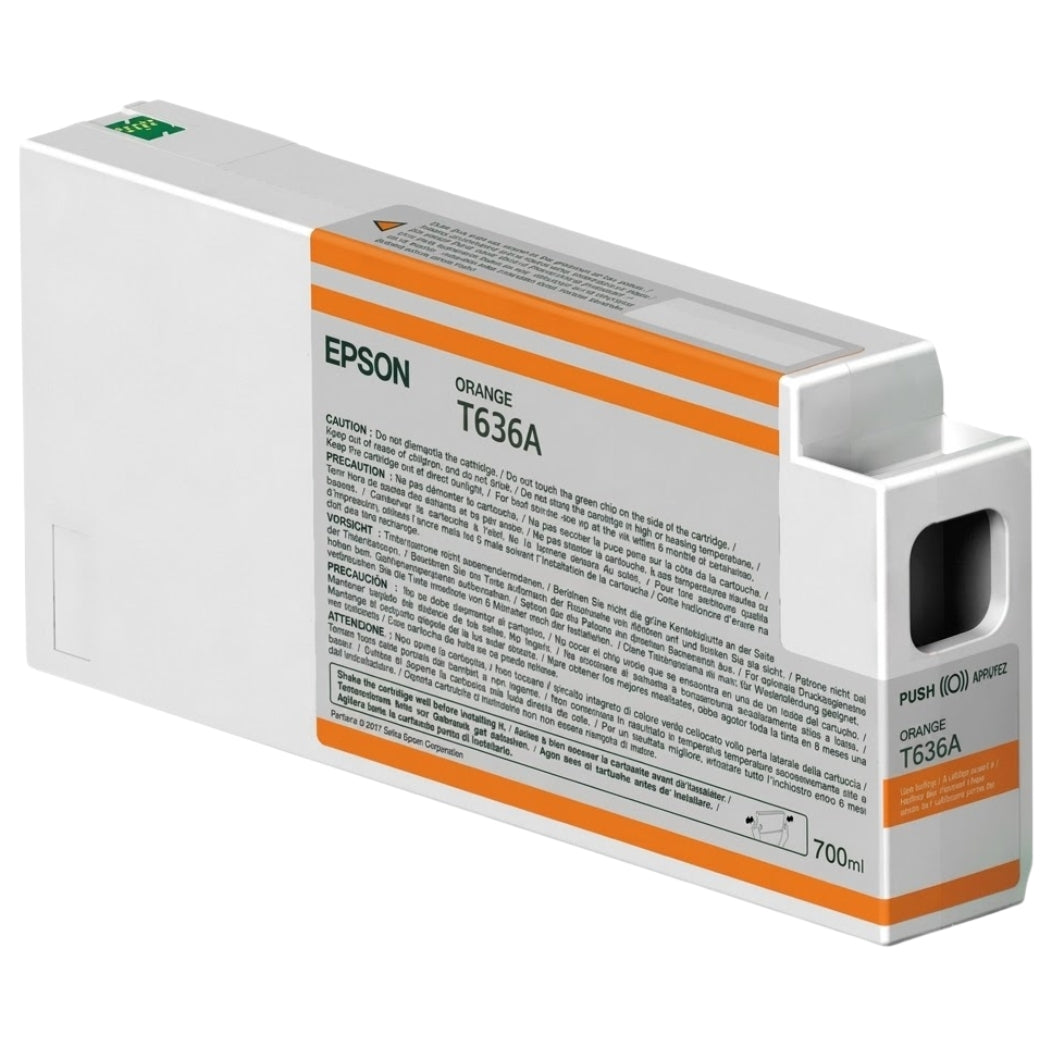 Original Epson T636 Standard-Yield Orange Ink Cartridge, T636A00