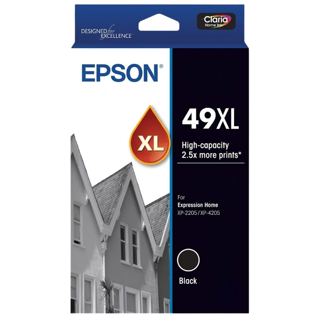 Original Epson 49XL High Yield Black Ink Cartridge, C13T10F192