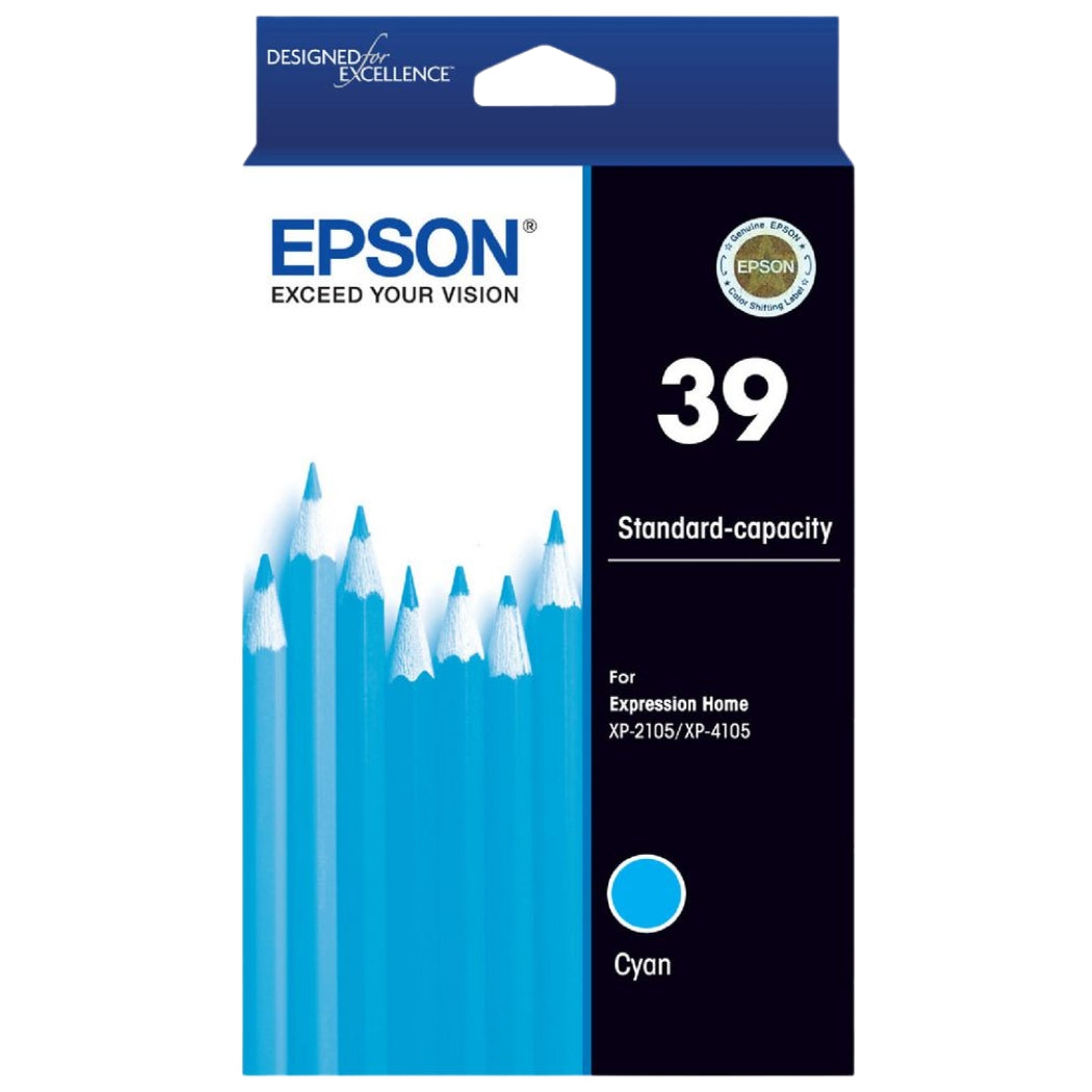 Original Epson 39 Standard Yield Cyan Ink Cartridge, C13T04J292