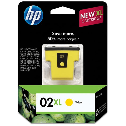 Genuine HP 02XL (C8732WN) Yellow Ink Cartridge