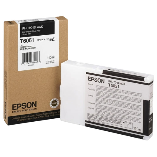 Epson T6051 Photo Black Ink Cartridge, T605100