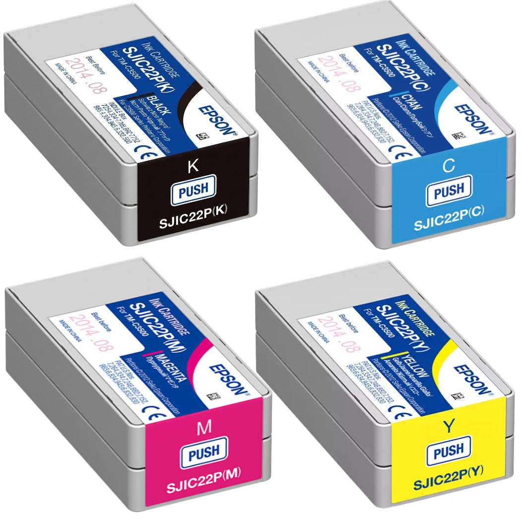 Epson SJIC22P (C33S02060) Original Black & Color Ink Cartridge-4 Pack