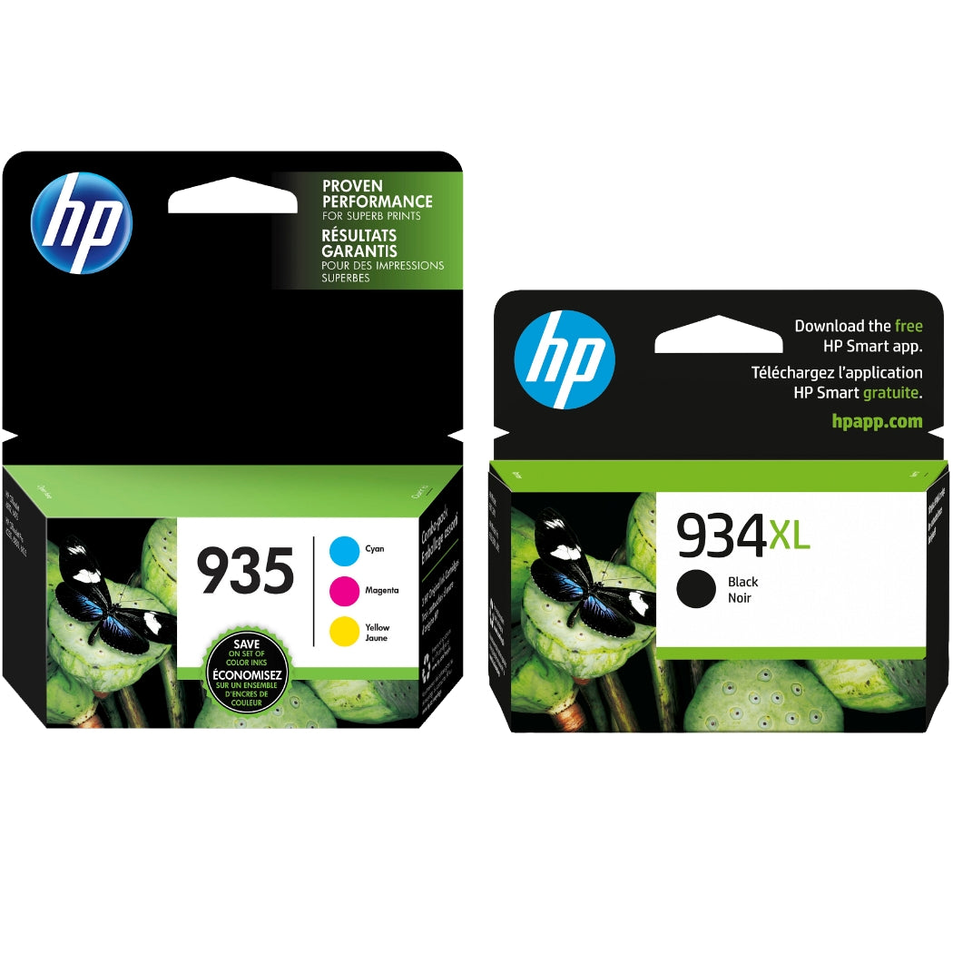 Original HP 934XL Black 935 Cyan, Magenta, Yellow Ink Cartridges
