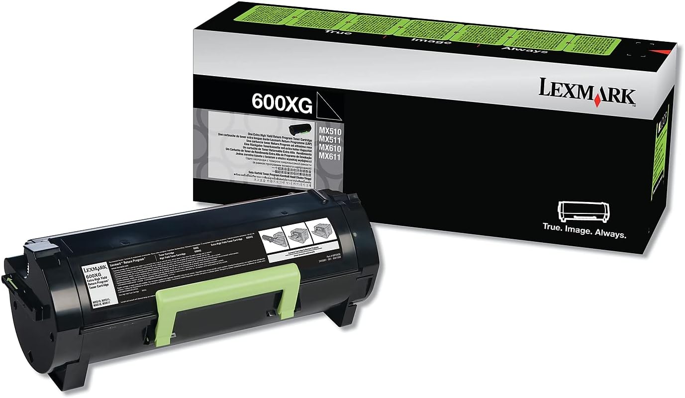 Original Lexmark 600XG, Extra High-Yield Black Return Program Toner Cartridge, 60F0X0G