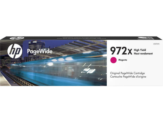 Original HP 972X High Yield PageWide Magenta Inkjet Cartridge, L0S01AN
