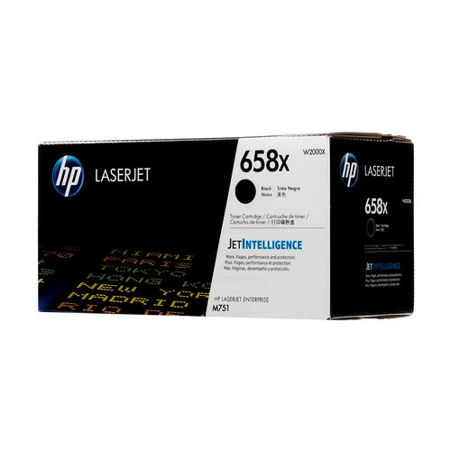 Original HP 658X High Yield Black Toner Cartridge, W2000X