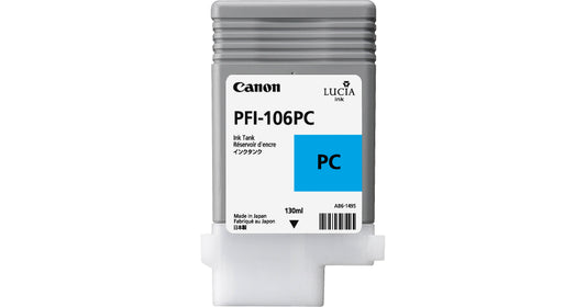Original Canon PFI-106 Standard Yield Photo Cyan Ink Cartridge, 6625B004AA