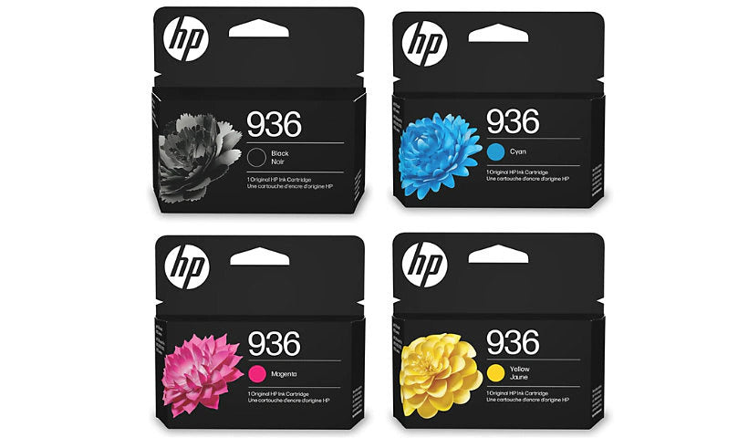 Original HP 936 Standard Yield Multi Color Ink Cartridge, 6C3Z5LN-4-Pack