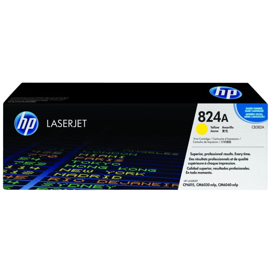 Original HP 824A Standard Yield Yellow Toner Cartridge, CB382A