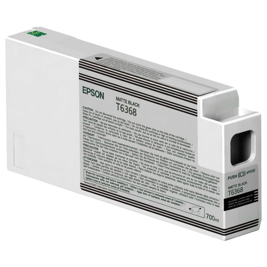Original Epson T636 Standard-Yield Matte Black Ink Cartridge, T636800