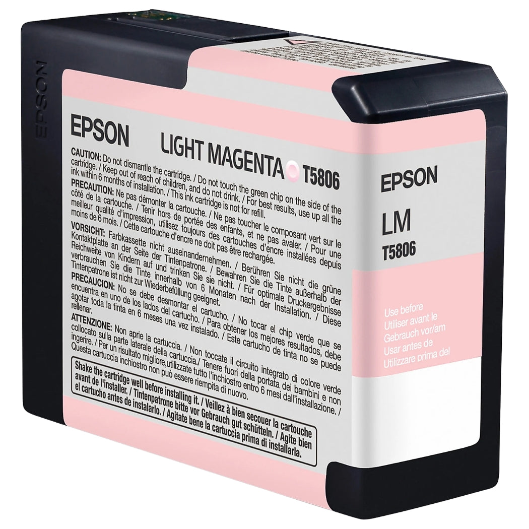Genuine Epson T580B 80ML UltraChrome K3 Vivid Light Magenta Inkjet Cartridge