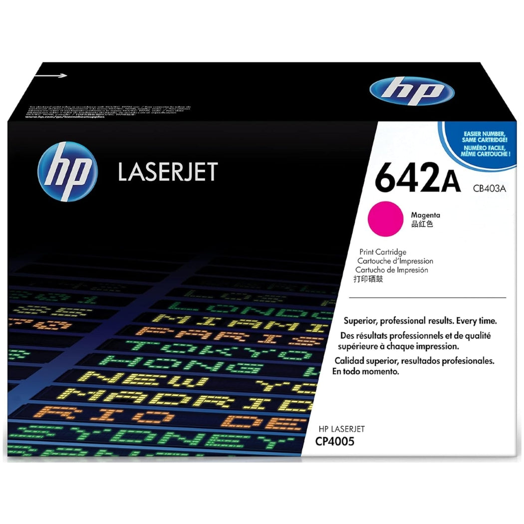 HP 642A Standard Yield Magenta LaserJet Toner Cartridge, CB403A