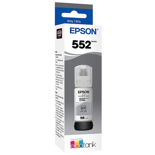 Epson T552 Ultra High-Yield Gray Ink Bottle, T552520-S