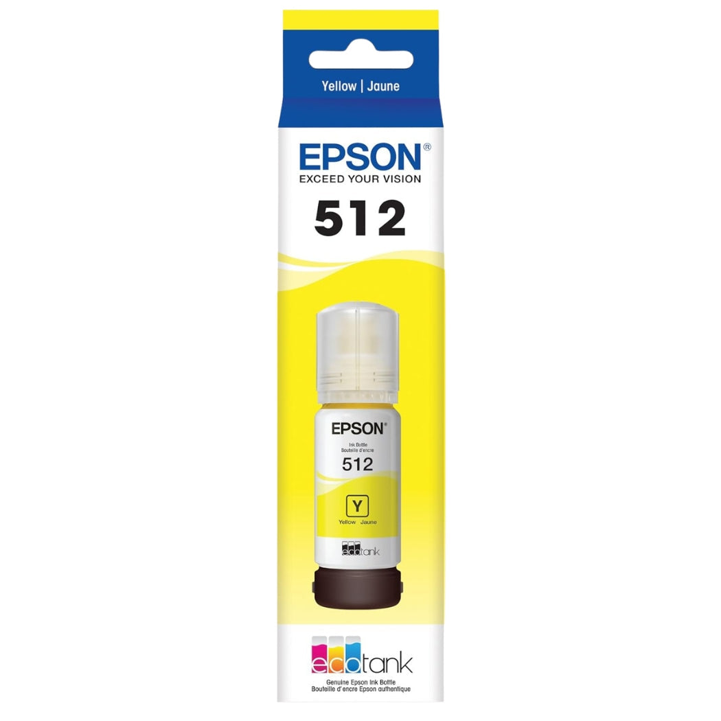 Original Epson T512 EcoTank Yellow Ink Bottle, T512420