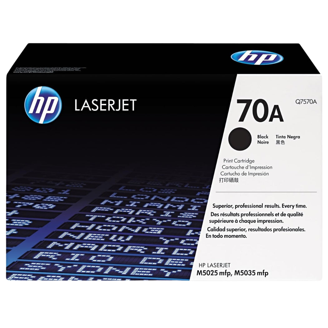 Original HP 70A Standard-Yield Black Laser Toner Cartridge, Q7570A