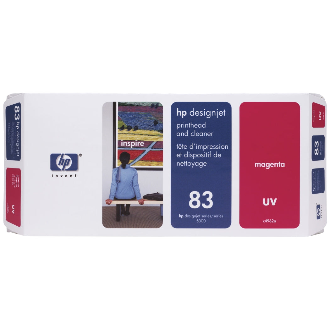 HP 83 Magenta DesignJet UV Printhead and Printhead Cleaner, C4962A