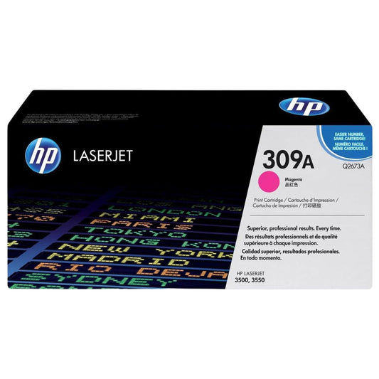 Original HP 309A Standard-Yield Magenta Toner Cartridge, Q2673A