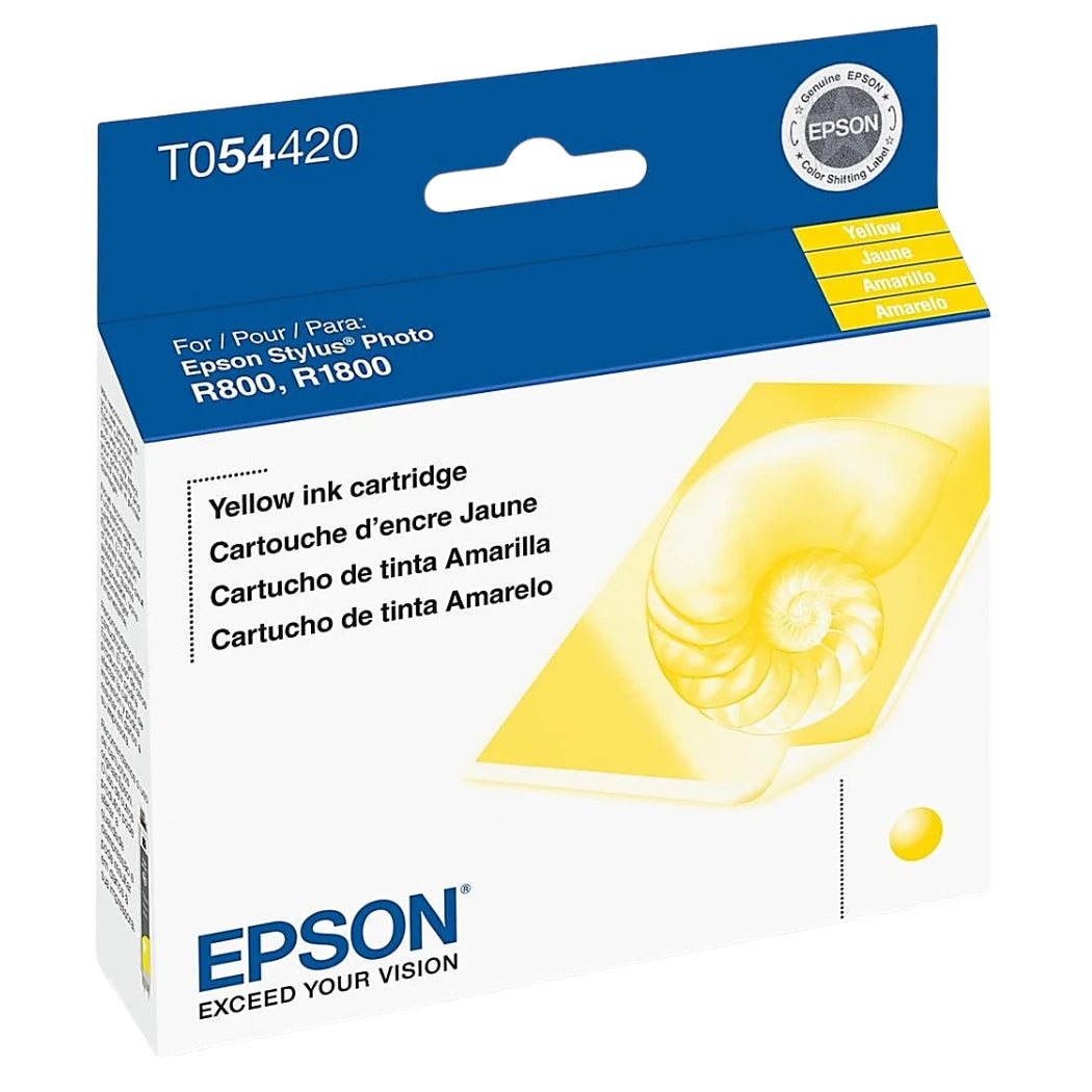 Genuine OEM Epson (T0544) Yellow Ink Cartridge, T054420