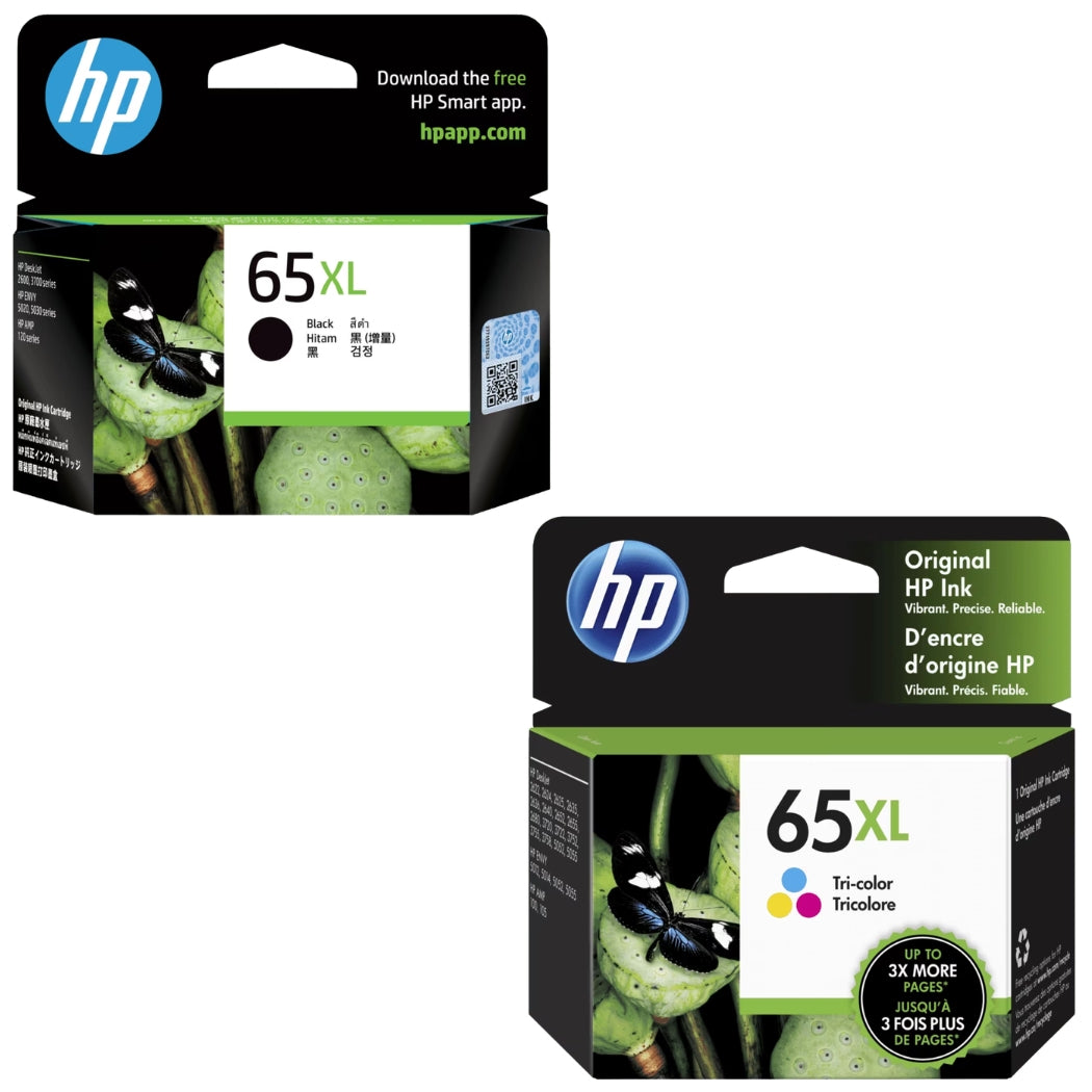 Original HP 65XL Black & Color Ink Cartridge