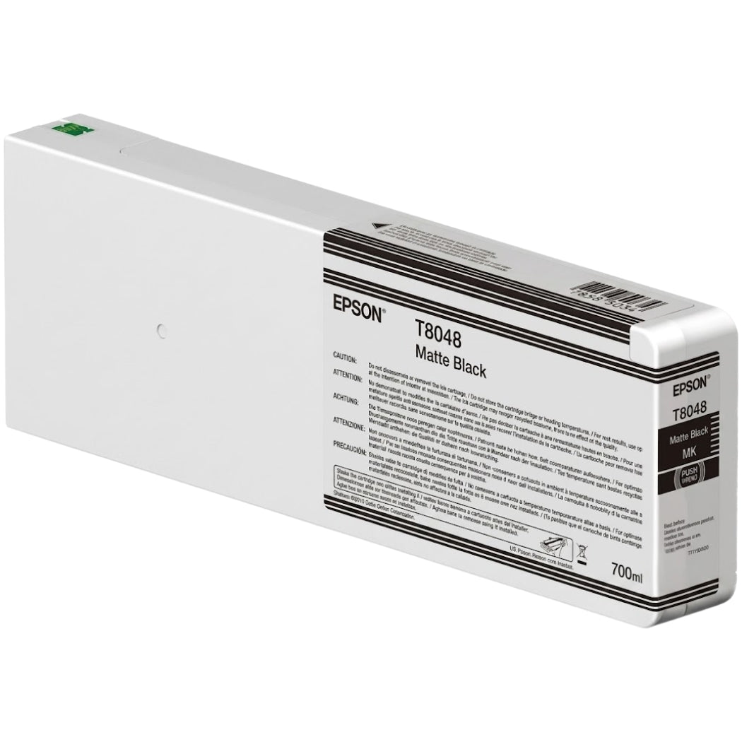 Genuine Epson 700ml UltraChrome HD Matte Black Ink Cartridge, T804800