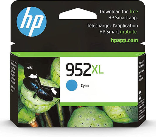 Original HP 952XL High Yield Cyan Ink Cartridge, L0S61AN