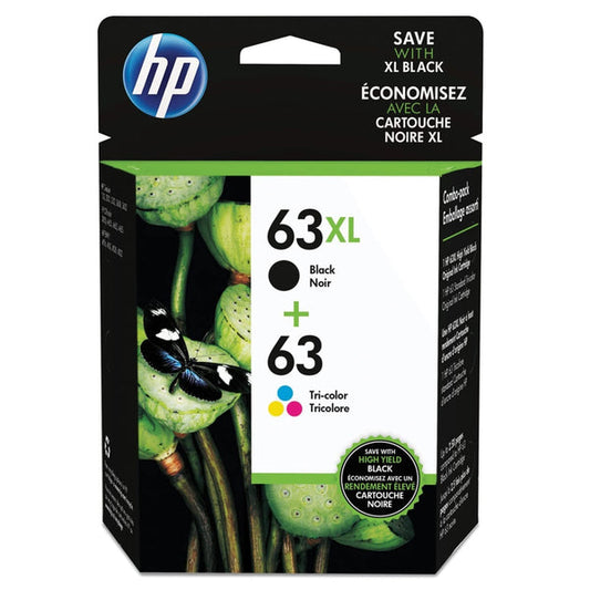 Original HP 63XL Black and 63 Color Ink Cartridge