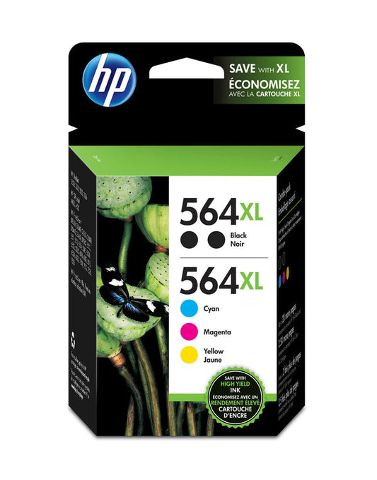 Original HP 564XL High Yield 2 Black and Color (5-pack)