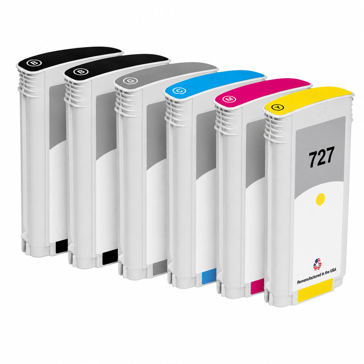 JIT Brand for HP 727 130mL 6-Pack Remanufactured in the USA Ink Cartridges