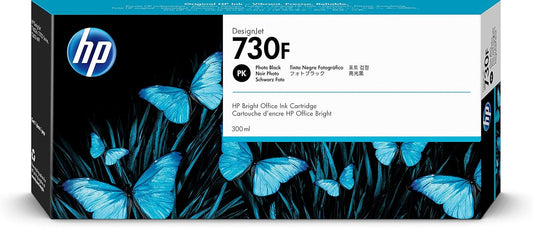 Original HP 730F High Yield Photo Black Ink Cartridge, 1XB28A 