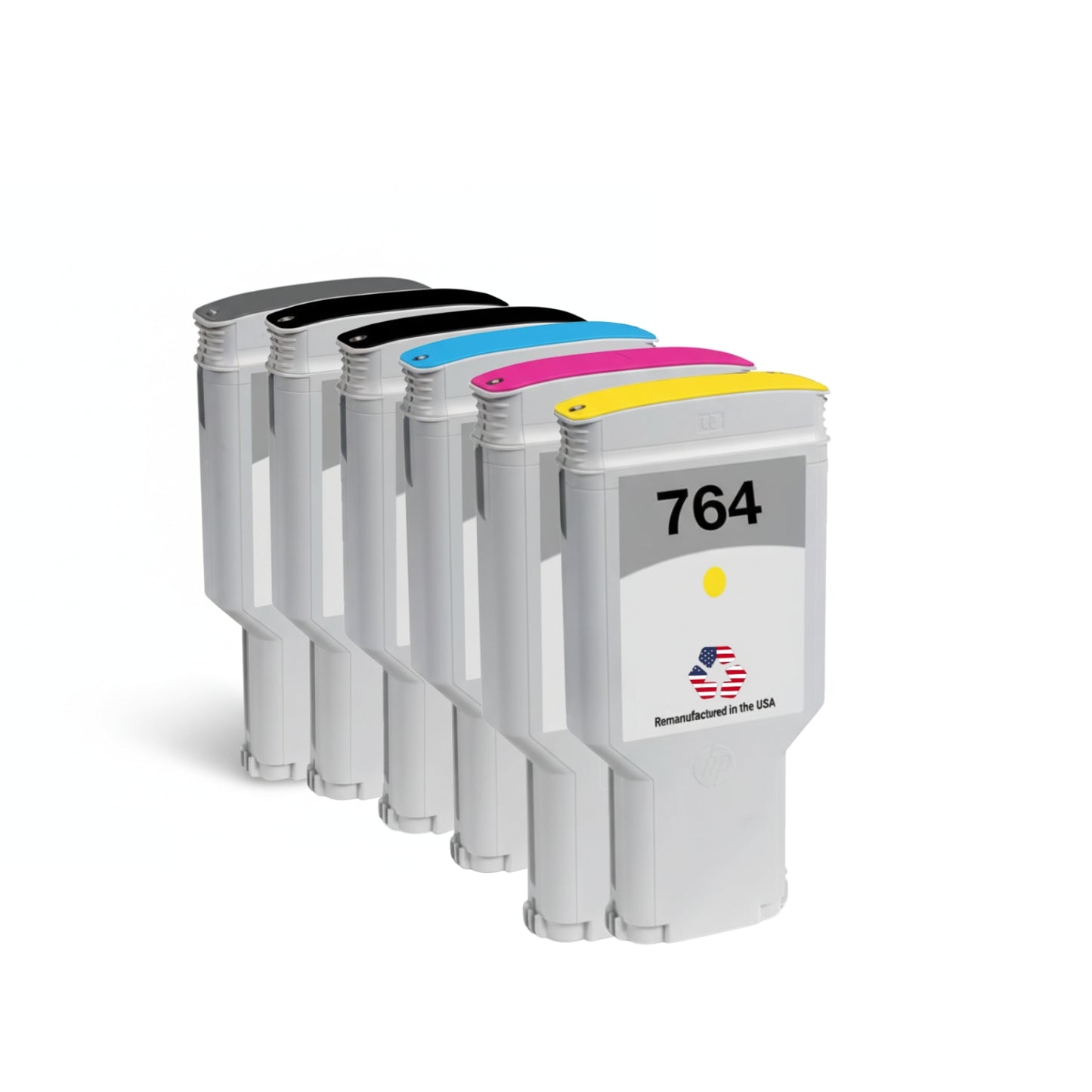 JIT Brand for HP 764 300mL Multi-color Remanufactured in the USA Ink Cartridge-6-Pack