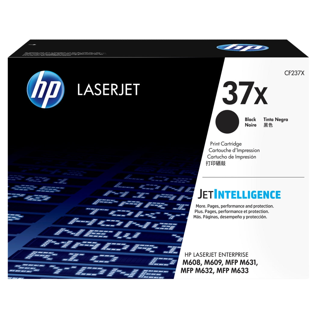 Genuine HP 37X High-Yield Black LaserJet Toner Cartridge, CF237X