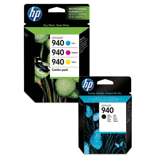 HP 940 Black, Cyan, Magenta, Yellow Ink Cartridges ( 4 Pack )