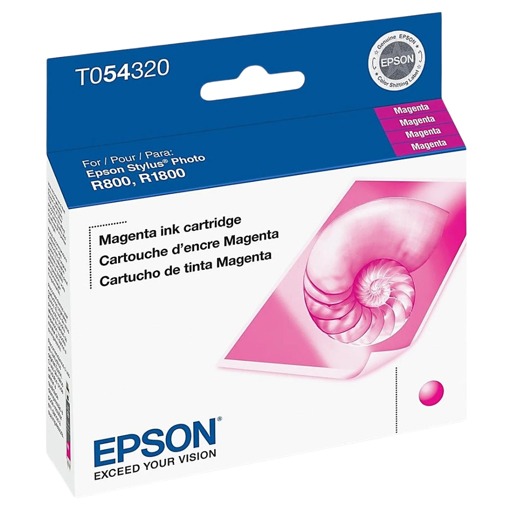 Genuine OEM Epson (T0543) Magenta Ink Cartridge, T054320