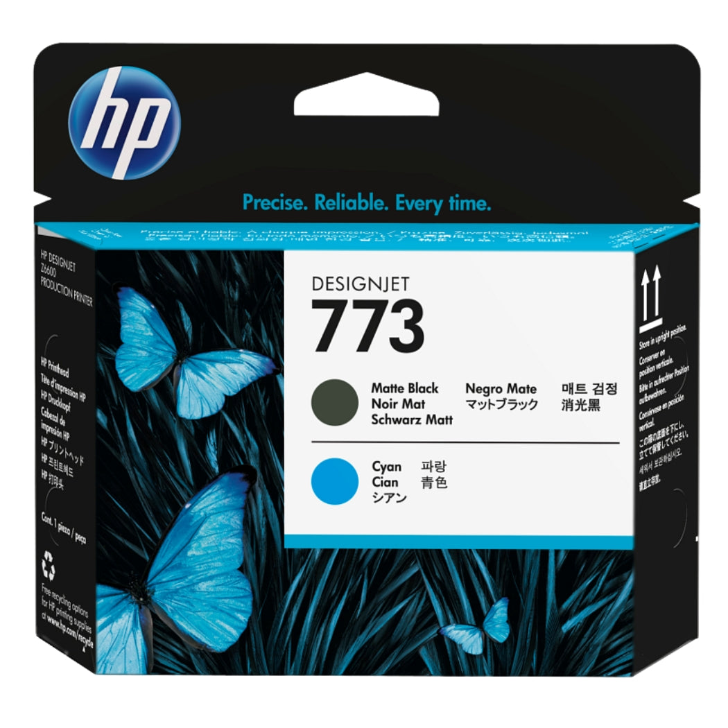 Genuine HP 773 Matte Black/Cyan DesignJet Printhead, C1Q20A