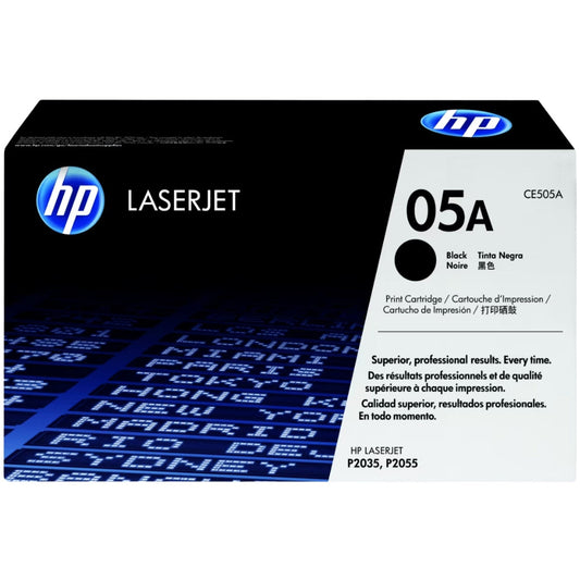 HP 05A High Yield Black LaserJet Toner Cartridge, CE505A