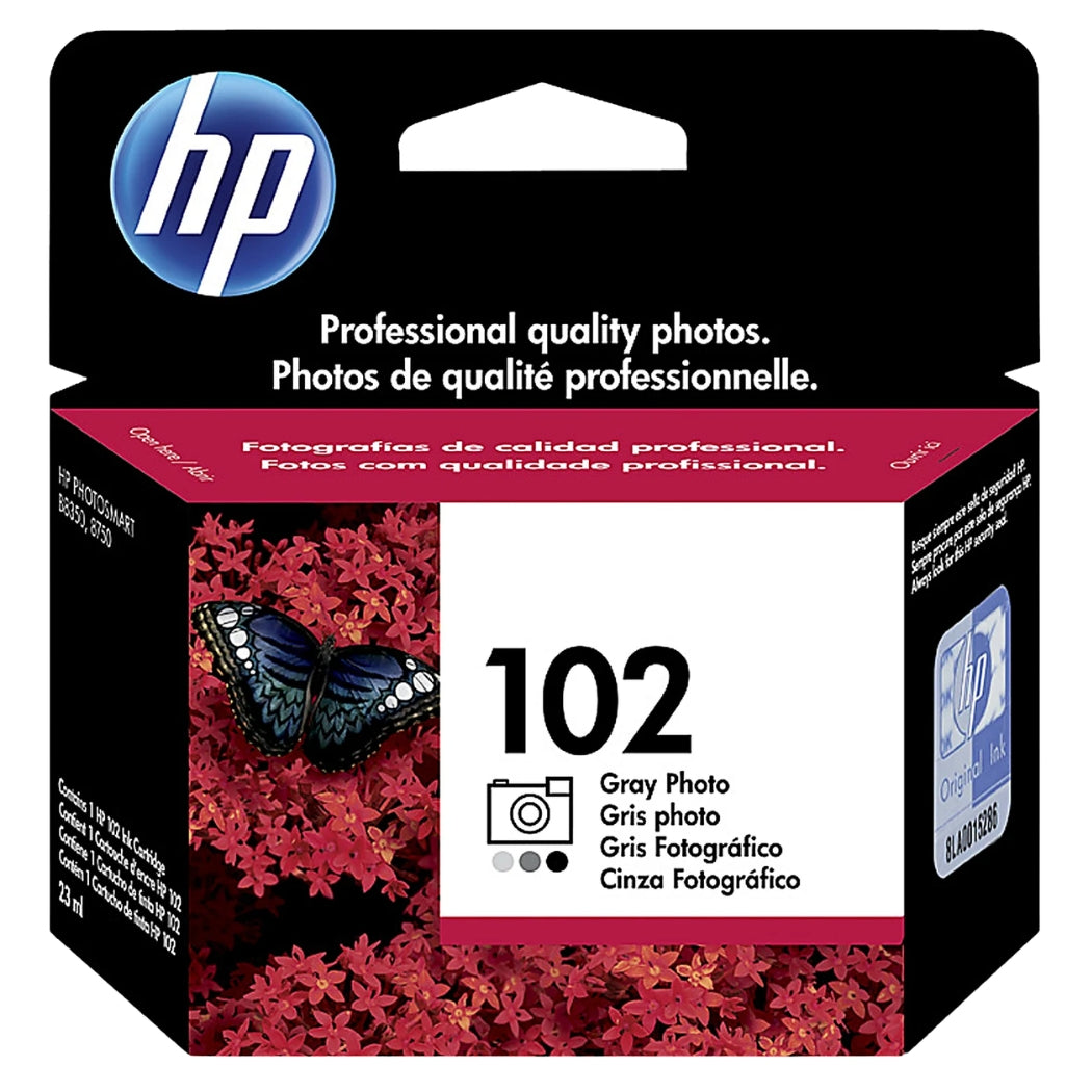 HP 102 Photo Gray Standard Yield Ink Cartridge, C9360AN