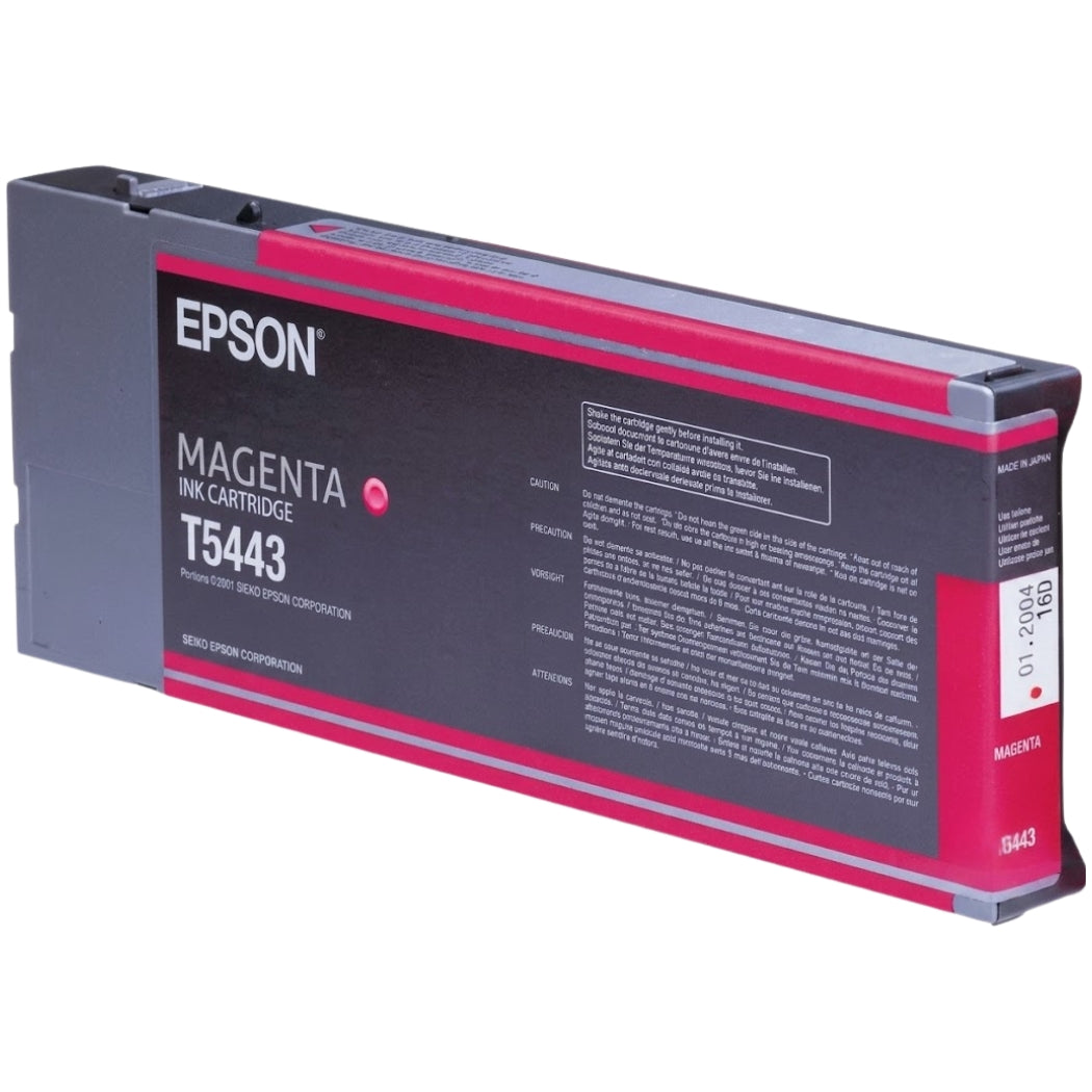 Epson T5443 High-Yield Magenta 220ml Ink Cartridge, T544300