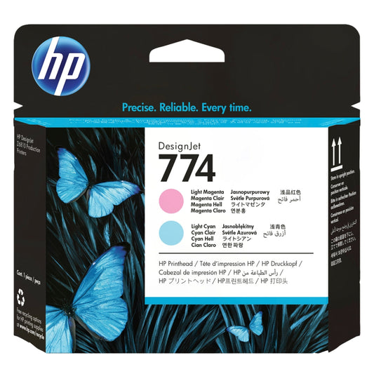 HP 774 Light Magenta & Light Cyan DesignJet Printhead, P2V98A