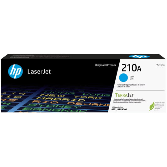 Original HP 210A Standard Yield Cyan Toner Cartridge, W2101A