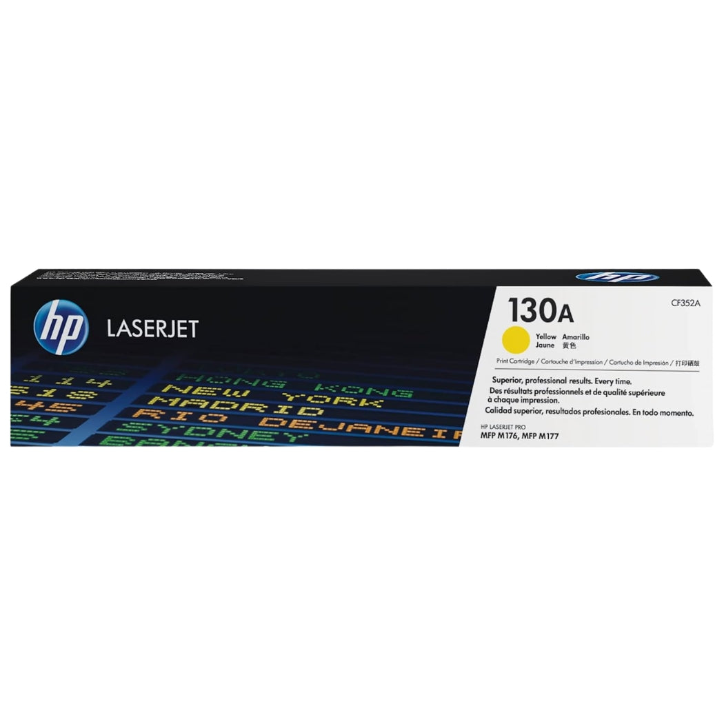 Genuine HP 130A Yellow LaserJet Toner Cartridge, CF352A
