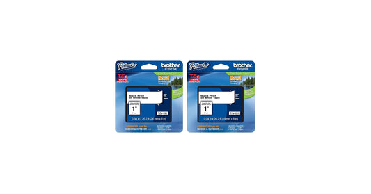 Genuine Brother P-Touch TZe-251 Laminated Tape, Black Print on White Standard Adhesive Laminated Tape for P-Touch Label Makers, Each Roll is 0.94"/24mm (1") Wide, 26.2 ft. (8M) -2 Pack