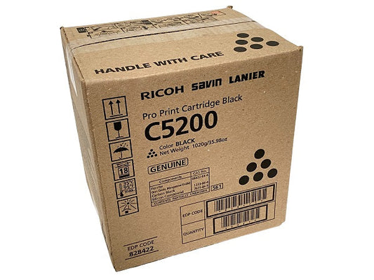 Original Ricoh C5200 Standard Yield Black Toner Cartridge, 828422