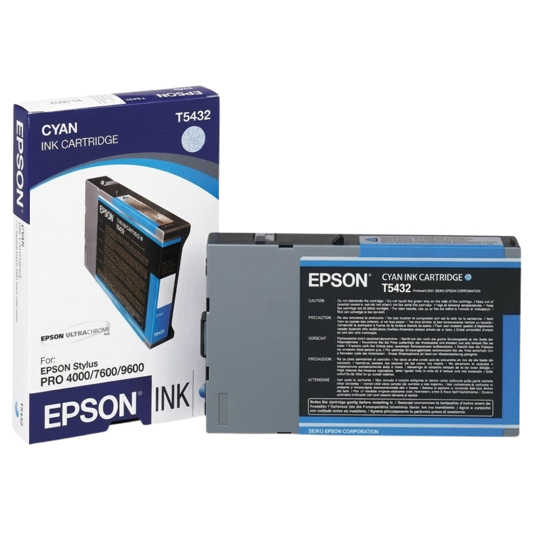 Epson T543 110ml Standard-Yield Cyan Ink Cartridge, T543200