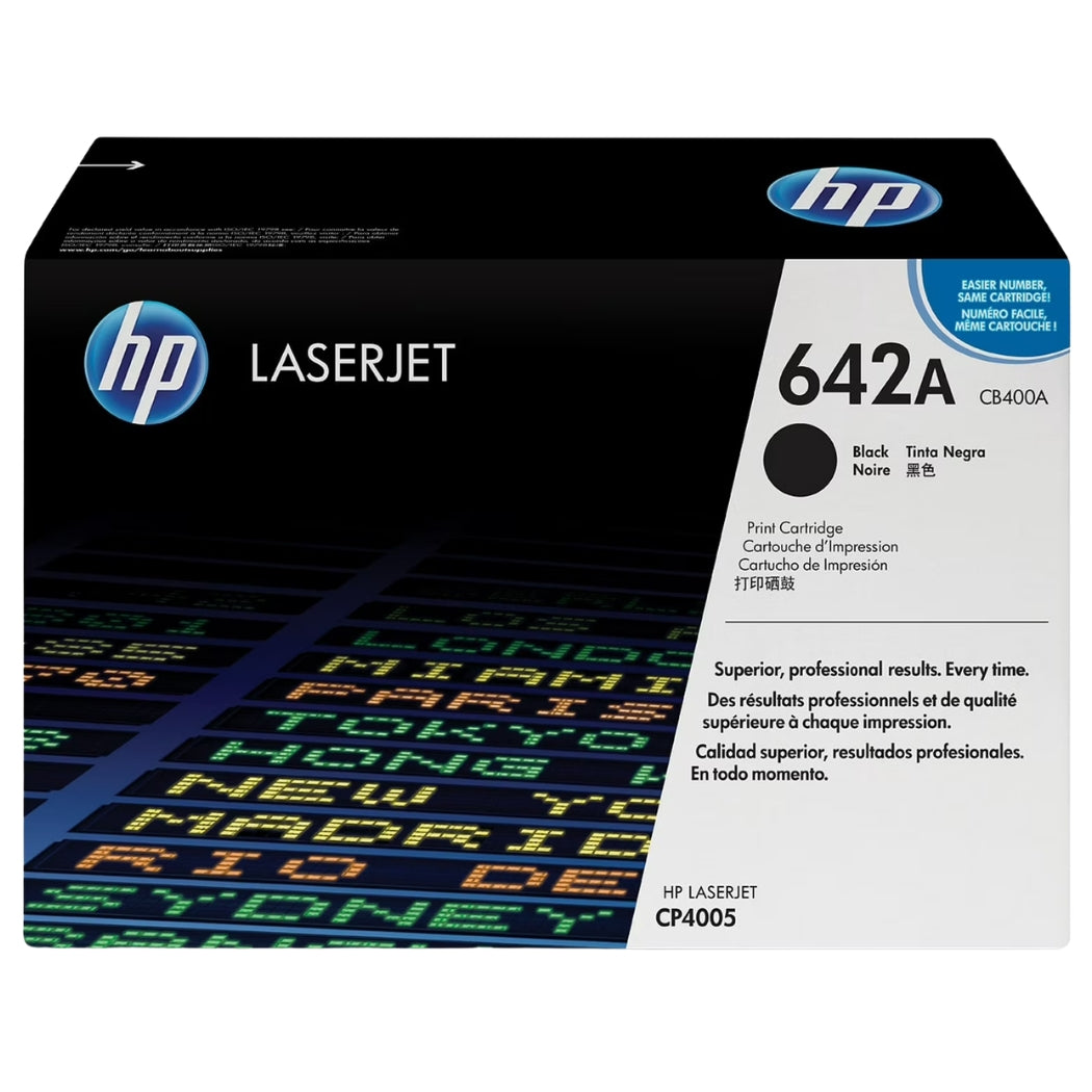 HP 642A High Yield Black LaserJet Toner Cartridge, CB400A